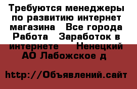 Требуются менеджеры по развитию интернет-магазина - Все города Работа » Заработок в интернете   . Ненецкий АО,Лабожское д.